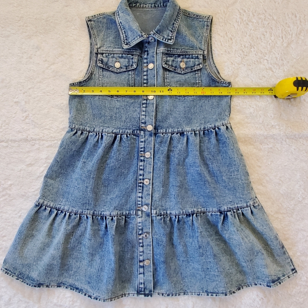 Blue Jean Dress. Size Large. - Picture 11 of 11